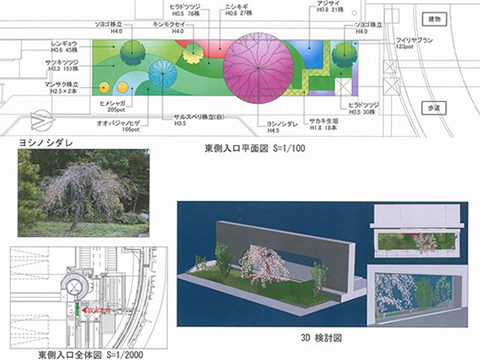 某物流施設外構植栽